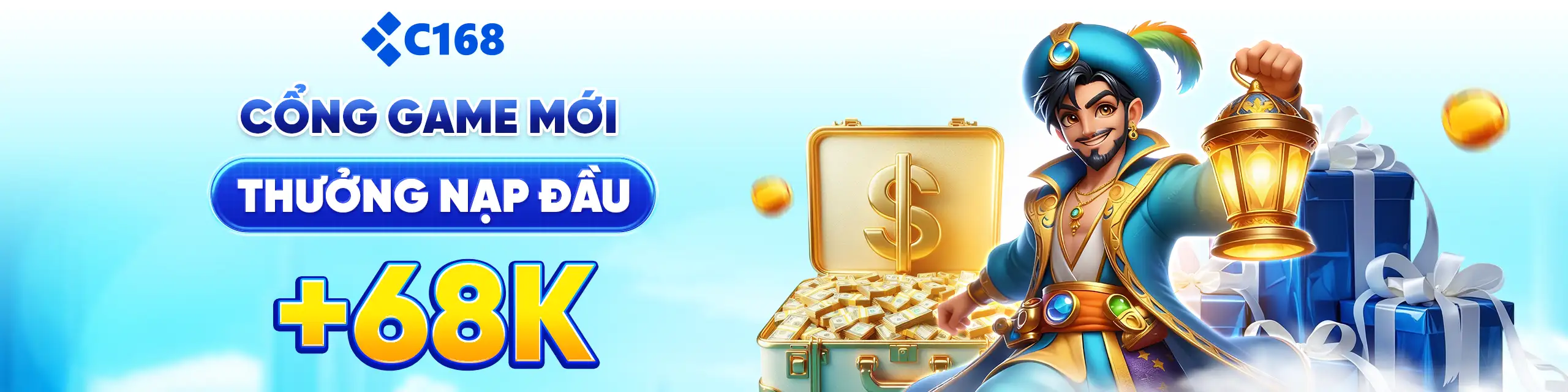 C168 cổng game mới nạp đầu thưởng +68K